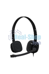 Гарнитура проводная Logitech Headset H151 Stereo черный