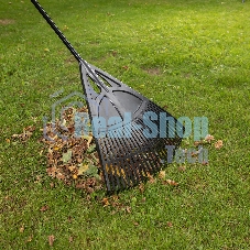 Грабли веерные пластиковые Palisad, 620х1750 мм, 27 плоских зубьев, алюминиевый черенок,