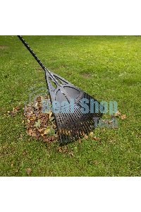 Грабли веерные пластиковые Palisad, 620х1750 мм, 27 плоских зубьев, алюминиевый черенок,
