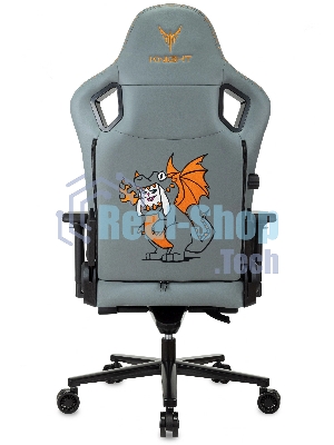 Кресло игровое Knight Craft Dragon серый эко.кожа крестов. металл