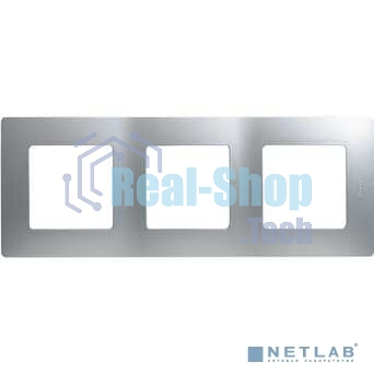 Рамка ETIKA 3 поста, алюминий