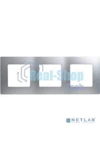 Рамка ETIKA 3 поста, алюминий