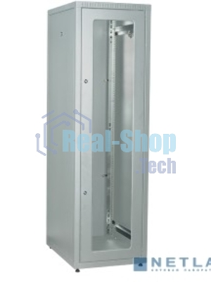 Шкаф сетевой ITK LE35-42U68-GM LINEA E 42U 600х800 мм стекл. передняя дверь, задняя металлическая серый