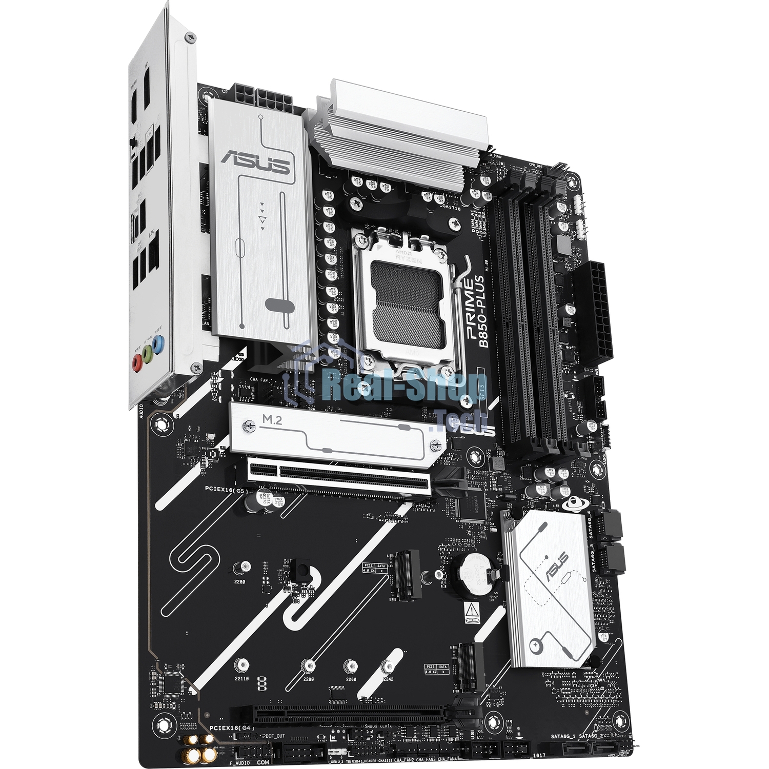 Материнская плата ASUS PRIME B850-PLUS, AM5, AMD B850, 4xDDR5, 4xSATA, 3xM.2, 1xPCIe 5.0 x16, 1xPCIe 4.0 x16, 1xDP, 1xHDMI, 1x2.5Gb LAN, 4xUSB-A 10Gbps, 1xUSB-C 10Gbps, 2xUSB-A 5Gbps, 2xUSB-A 2.0, 3x3.5 мм, 7.1, ATX