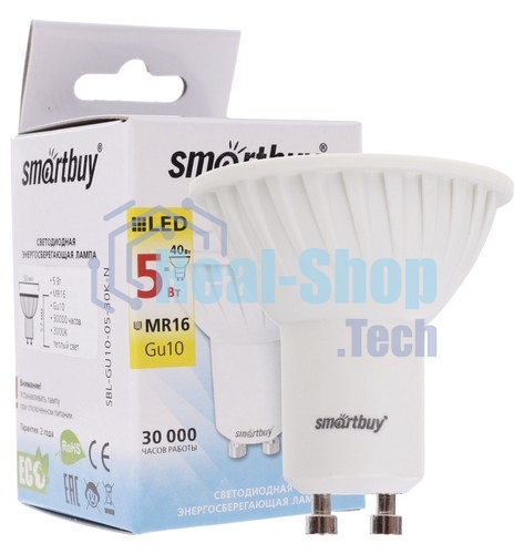 Светодиодная лампа Smartbuy Gu10-03W/3000