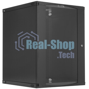 Шкаф настенный Lanmaster Next TWT-CBWNG-15U-6X6-BK 15U 550x600мм пер.дв.стекл съемные бок.пан. 60кг черный