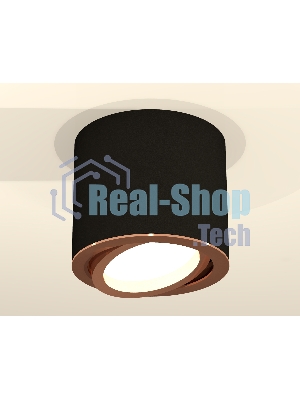 Светильник Ambrella Light XS7402004 SBK/PPG черный песок/золото розовое полированное MR16 GU5.3 (C7402, N7005)
