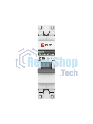 Выключатель автоматический EKF mcb4763-1-16C-pro 1P 16А (C) 4,5kA ВА 47-63 EKF PROxima