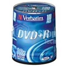 Диск DVD+R Verbatim 4.7Gb 16x Cake Box (100шт) (43551)