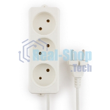 Удлинитель Гарнизон EL-NL3-W-3, 3 розетки допустимый ток 10А, длина 3 метра.