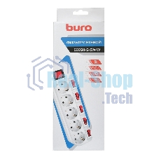 Сетевой фильтр Buro 500SH-5-SW-W 5 м (5 розеток) белый (коробка)