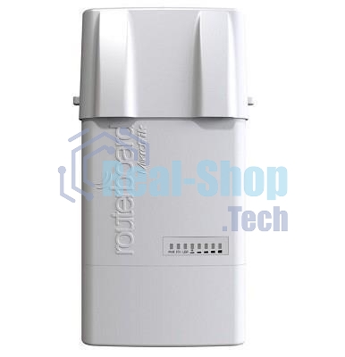 Точка доступа MikroTik RB912UAG-5HPnD-OUT BaseBox 5 (RouterBOARD 912UAG with 600Mhz Atheros CPU, 64MB RAM, 1xGigabit LAN, USB, miniPCIe, built-in 5Ghz 802.11a/n 2x2 two chain wireless with two RP-SMA connectors, Ro