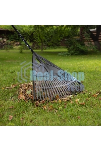 Грабли веерные пластиковые Palisad, 620х1750 мм, 27 плоских зубьев, алюминиевый черенок,