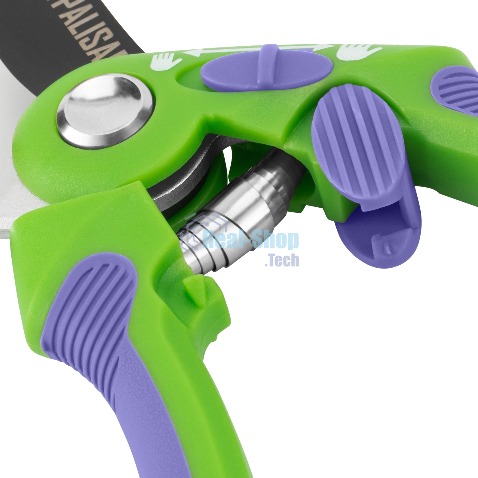 Секатор с наковальней Palisad 215 мм, регулировка захвата, двухкомпонентные рукоятки