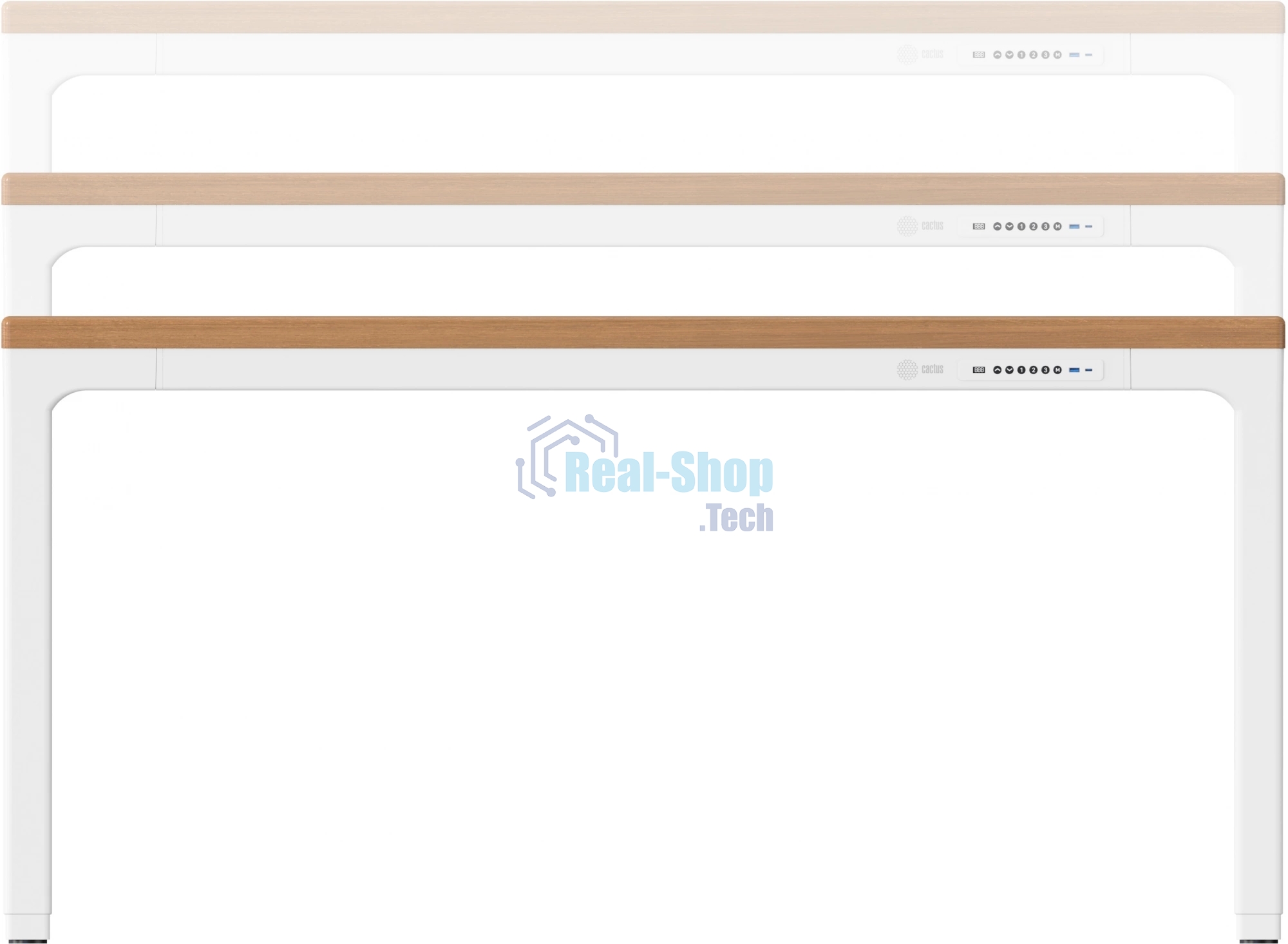 Стол компьютерный Cactus CS-ET-WWD столешница МДФ, белый дуб молочный каркас белый