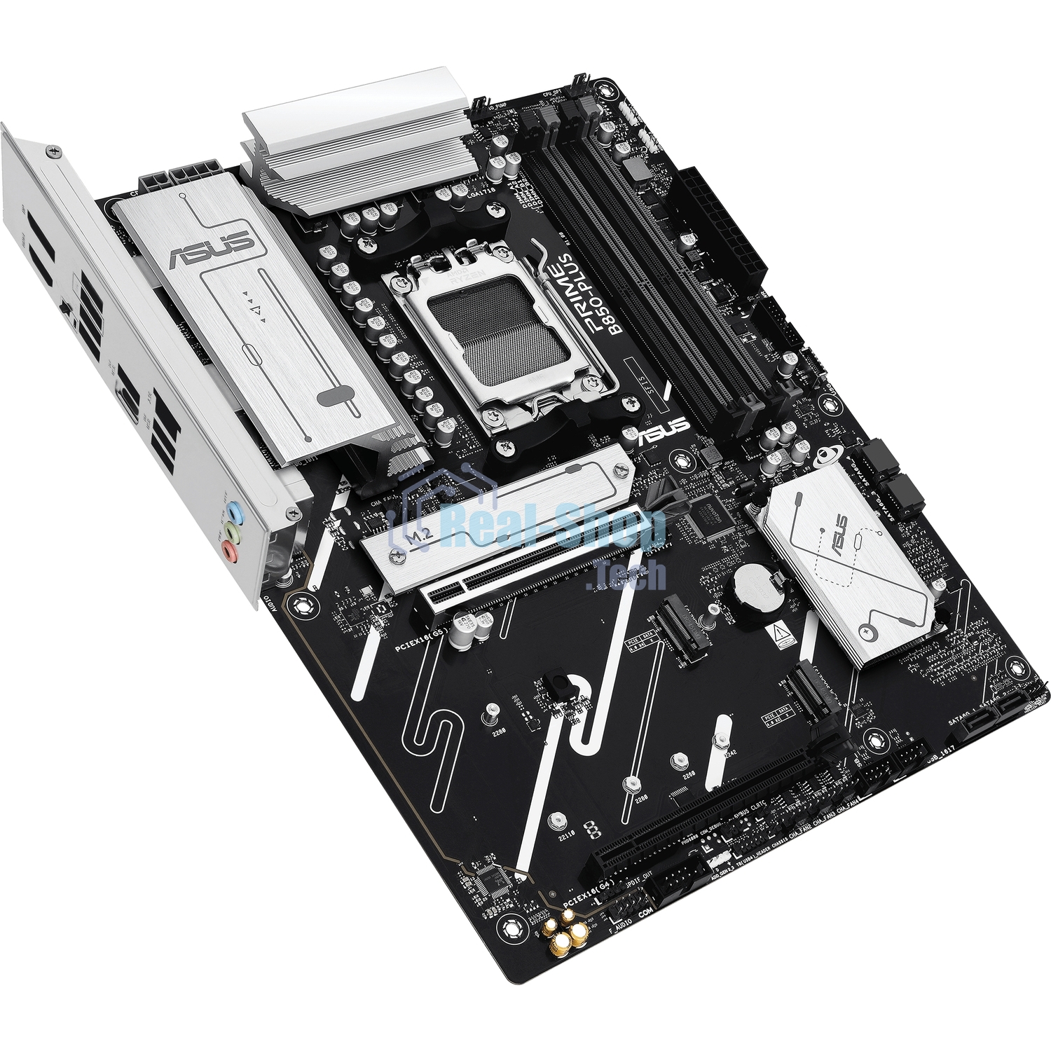 Материнская плата ASUS PRIME B850-PLUS, AM5, AMD B850, 4xDDR5, 4xSATA, 3xM.2, 1xPCIe 5.0 x16, 1xPCIe 4.0 x16, 1xDP, 1xHDMI, 1x2.5Gb LAN, 4xUSB-A 10Gbps, 1xUSB-C 10Gbps, 2xUSB-A 5Gbps, 2xUSB-A 2.0, 3x3.5 мм, 7.1, ATX