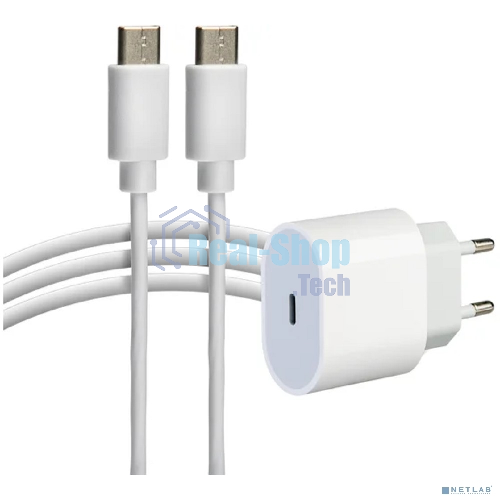 Сетевое зарядное устройство Rexant USB-C, 20Вт в комплекте с кабелем USB-C – USB-C