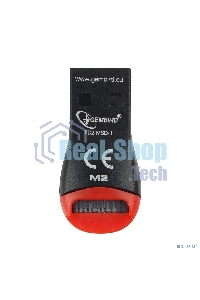 Кард-ридер внешний USB 2.0 Gembird, для считывания MicroSD карт, блистер