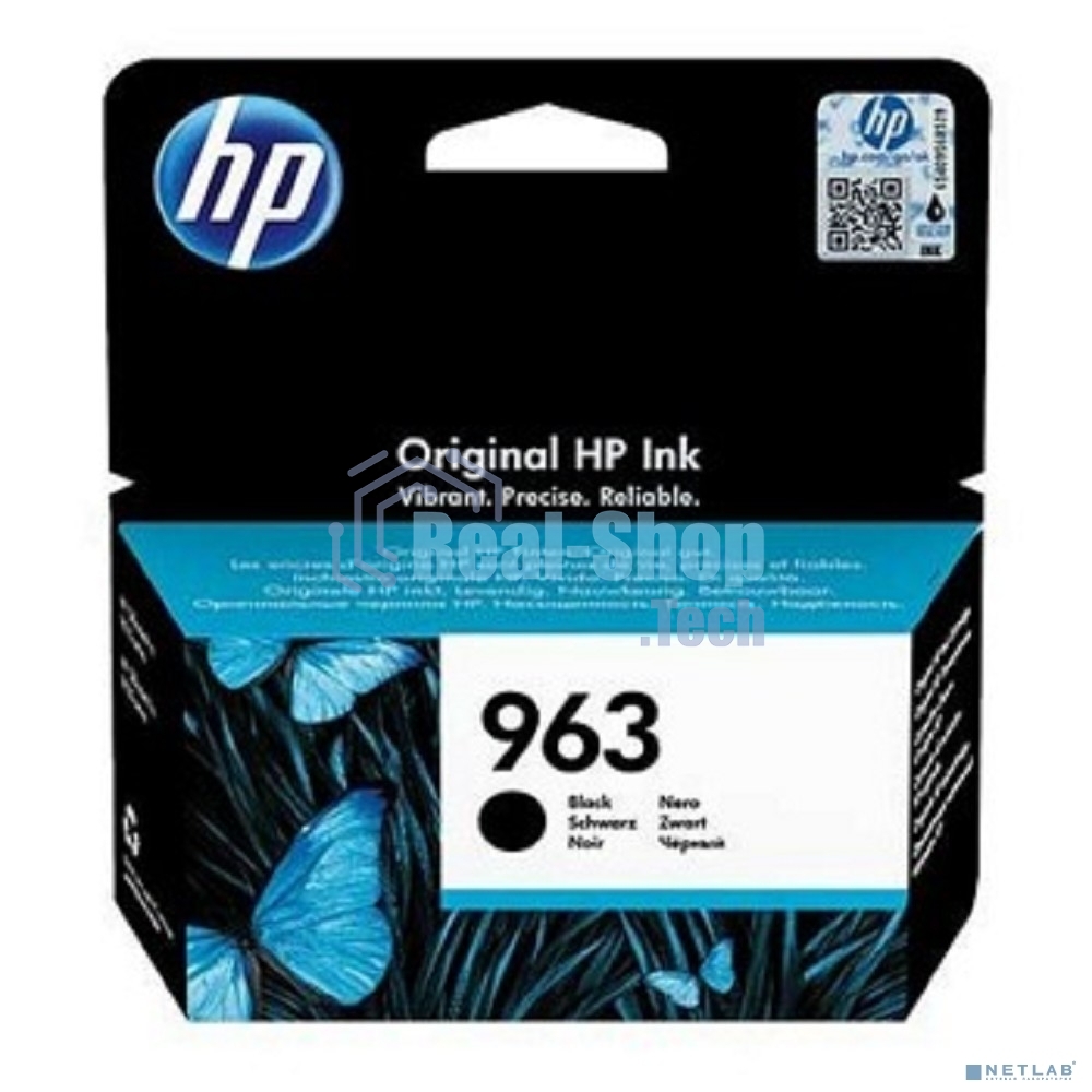 Картридж струйный HP 963 3JA26AE черный (1000 стр) для HP OfficeJet Pro 901x/902x
