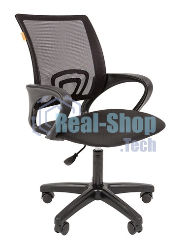 Кресло Chairman 696 TW-01 черный, ткань, 120 кг, механизм качания