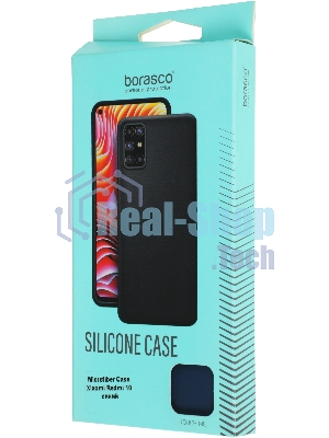 Чехол (клип-кейс) BORASCO Microfiber Case, для Xiaomi Redmi 10, синий