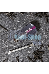 Отверткакомбинированная Rexant, прозрачная рукоятка,двухсторонний стержень 40 мм (крестовая PH 2, шлицевая SL 6 мм)