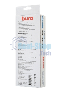 Сетевой фильтр Buro 500SH-5-SW-W 5 м (5 розеток) белый (коробка)