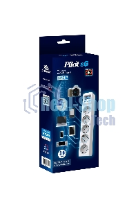 Сетевой фильтр ZIS PILOT Surge protector Pilot SG5 5 outlets (GP), 10A/2.2kVt, automatic circuit-breaker, 3 m