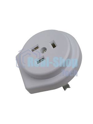 Розетка РШ для электрической плиты Rexant 32 А, 250 В, 2Р+РЕ (СУ) белая