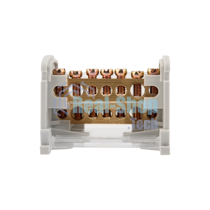 Шина на DIN-рейку в корпусе (кросс-модуль) Rexant 2х7