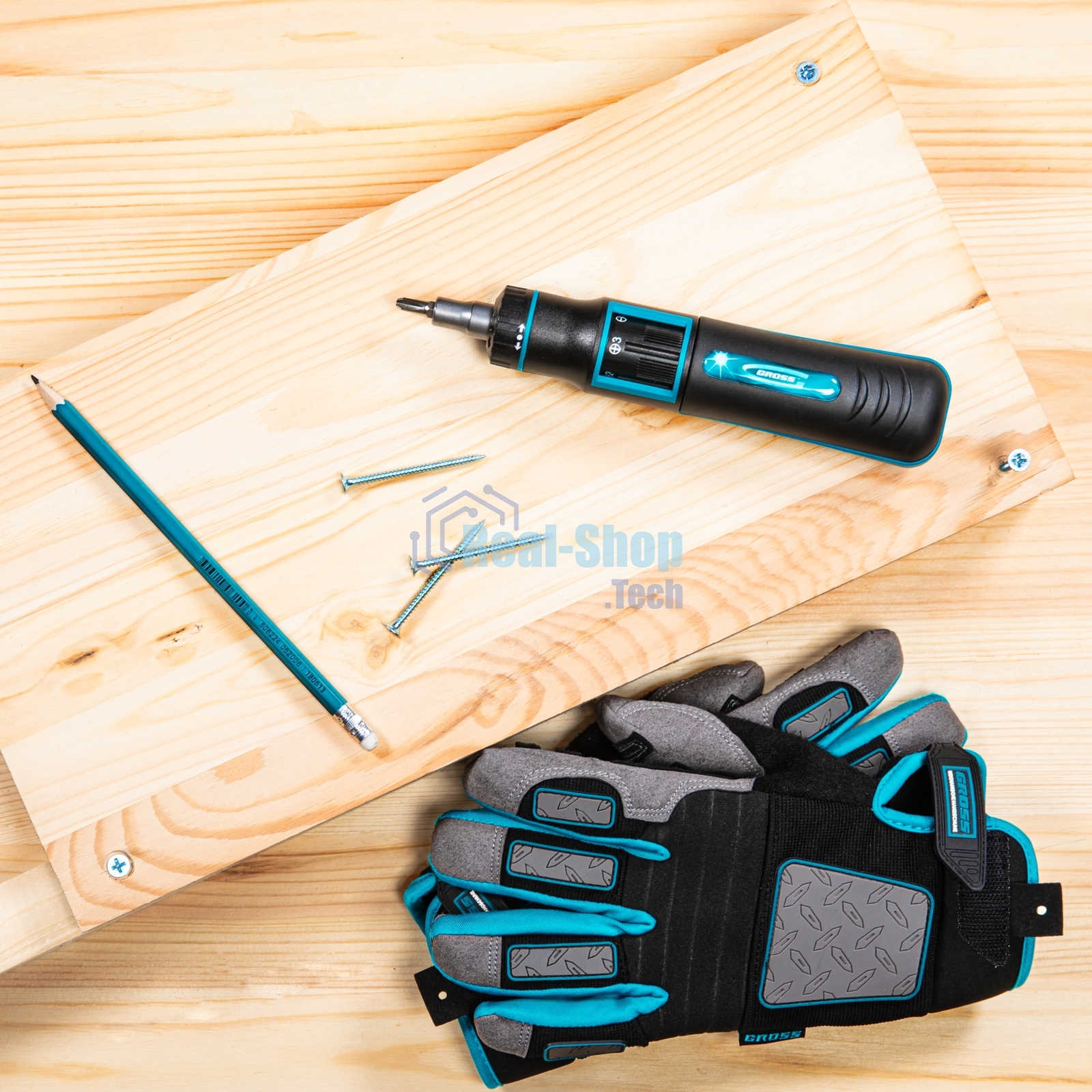 Отвертка реверсивная с револьверным механизмом Gross 11 шт., сталь S2