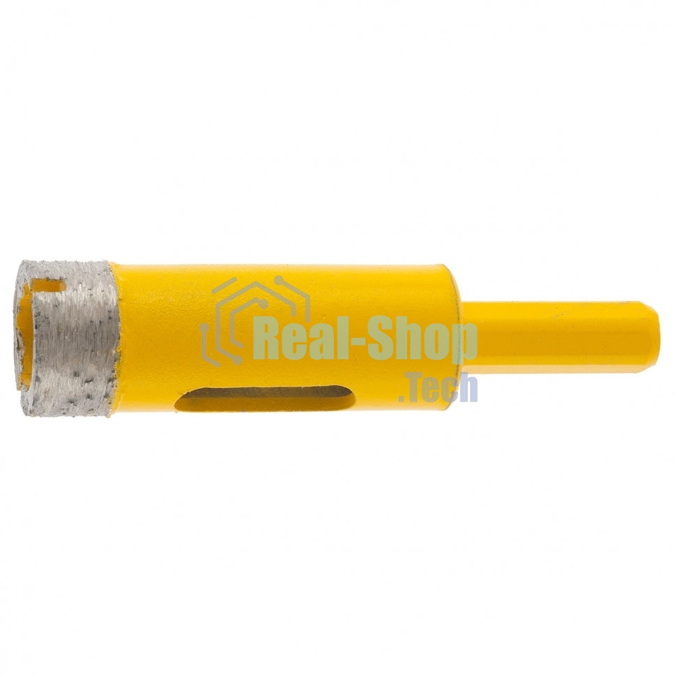 Сверло алмазное по керамограниту Denzel 18 мм, мокрое резание, 6-гранный хвостовик