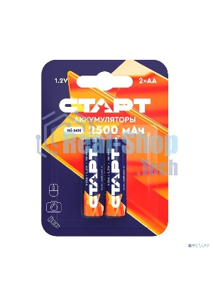 Аккумуляторы СТАРТ HR6 AA 2500mAh Ni-MH BL2 24/384, AA, 2500 мАч, 2 шт. в блистере