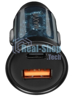 Автомобильное зарядное устройство Maxvi CCM-MS603PD 43W 6A (USB + Type-C, QC3.0 PD3.0) черный