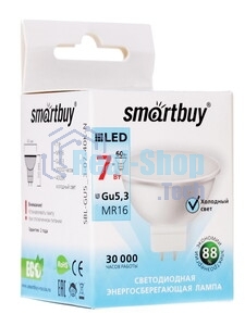 Светодиодная лампа Smartbuy-Gu5,3-07W/4000