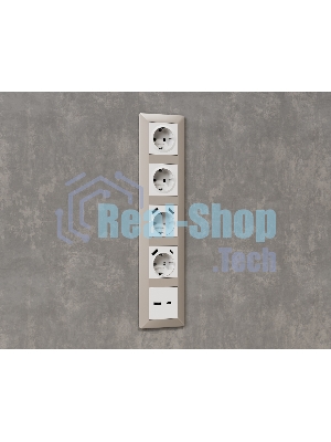 Комплект механизма розетки ALFA Белый матовый 2USB A+C 20W (быстрая зарядка) QUANT (AP1310, VM177) MA131010