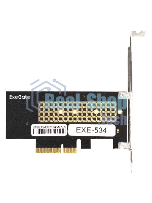 Переходник ExeGate EXE-534 (M.2 M key -> PCI-E x4 v3.0 для установки SSD 2230/2242/2260/2280 M.2 M key в слот PCI-E x4)
