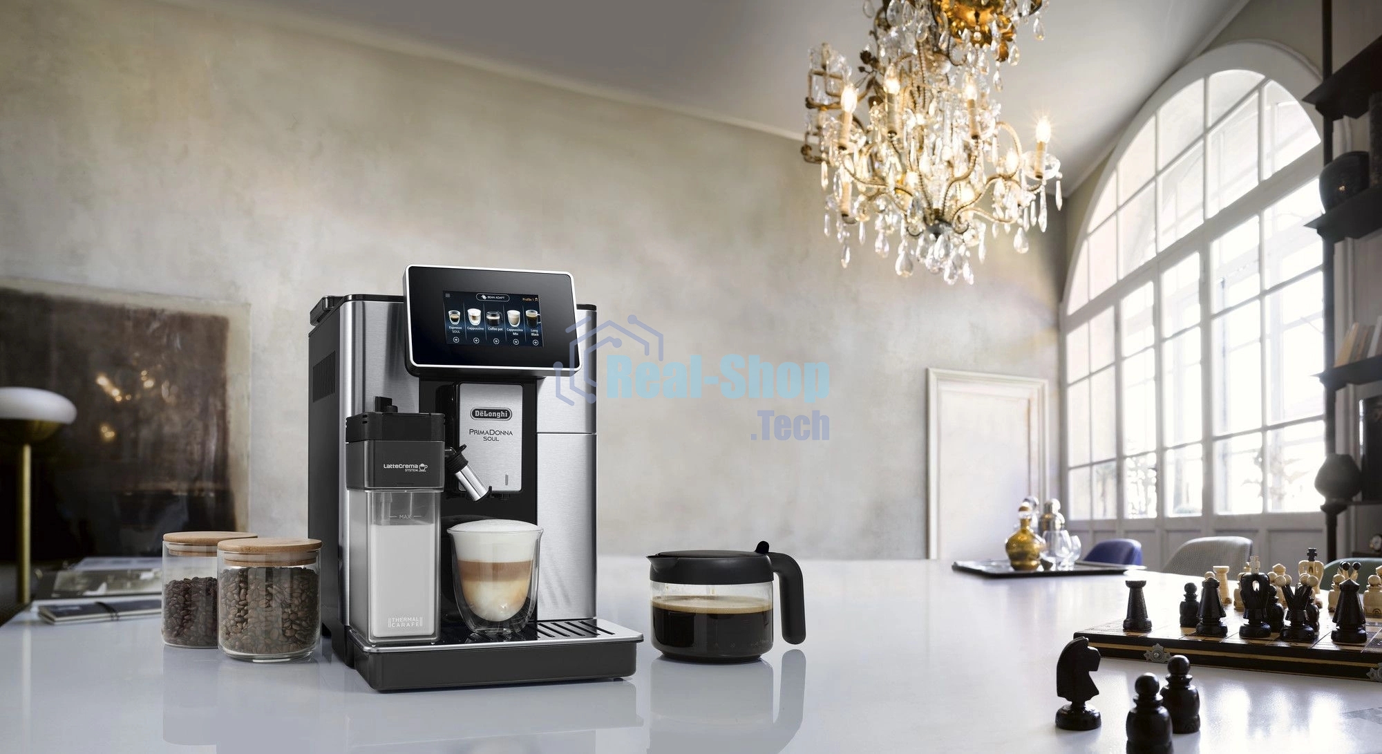 Кофемашина автоматическая DeLonghi ECAM610.75.MB черный/серебристый, исп. кофе - молотый/зерновой, 2.2 л, 1450 Вт, 19 Бар