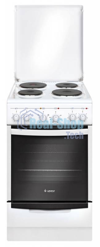Плита электрическая Gefest 5140-01 белый, конфорок 4 электрических, духовка 55 л, 50 см x 85 см x 58.5 см