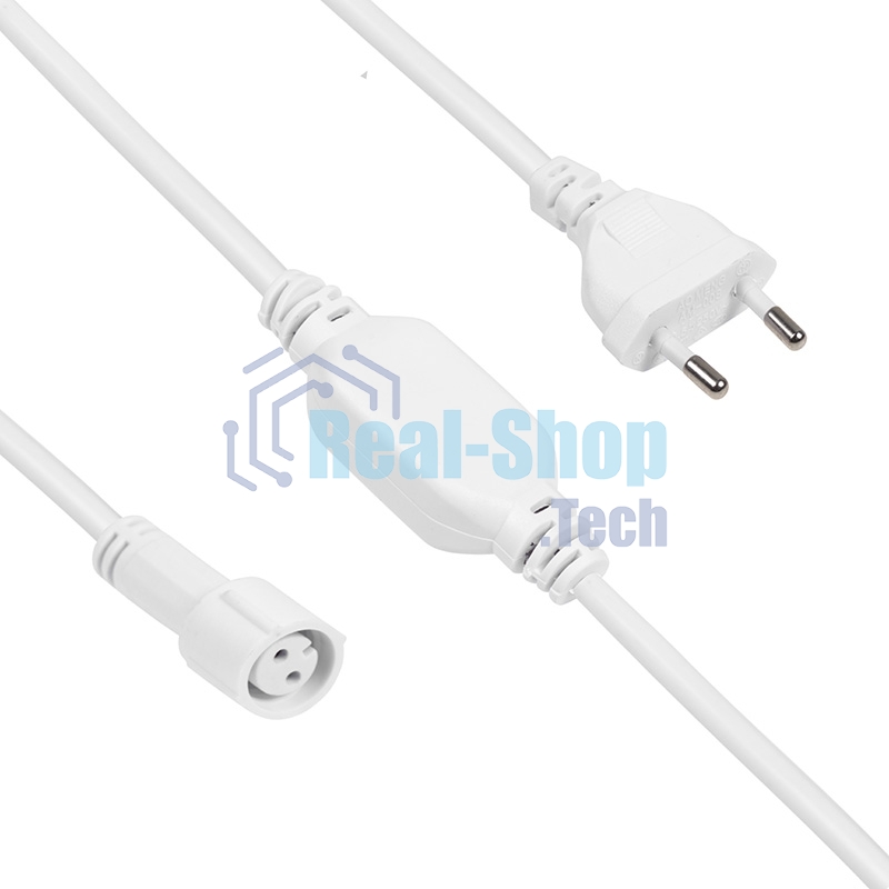 Комплект подключения для уличных гирлянд Neon-night 230В/4А, цвет провода: белый, IP65