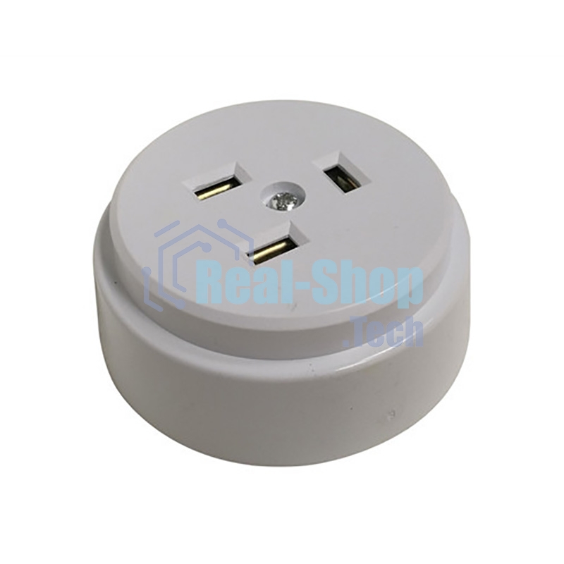 Розетка РШ для электрической плиты Rexant 32 А, 250 В, 2Р+РЕ (ОУ) белая