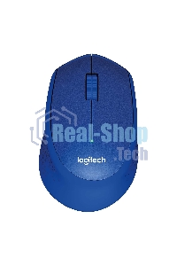 Мышь беспроводная Logitech M330 SILENT PLUS синий, 1000 dpi, радиоканал, USB, кнопки - 3