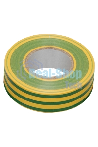 Изолента Iek UIZ-13-10-K52 0,13х15 мм желто-зеленая 20 метров ИЭК