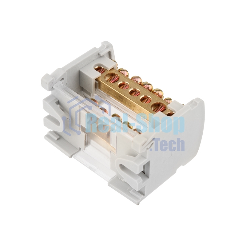 Шина на DIN-рейку в корпусе (кросс-модуль) Rexant 2х7