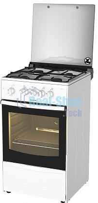 Плита газовая Darina 1B GM 441 105 W белый, конфорок 4 шт, духовка 50 л, 50 см x 85 см x 51 см