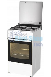 Плита газовая Darina 1B GM 441 105 W белый, конфорок 4 шт, духовка 50 л, 50 см x 85 см x 51 см