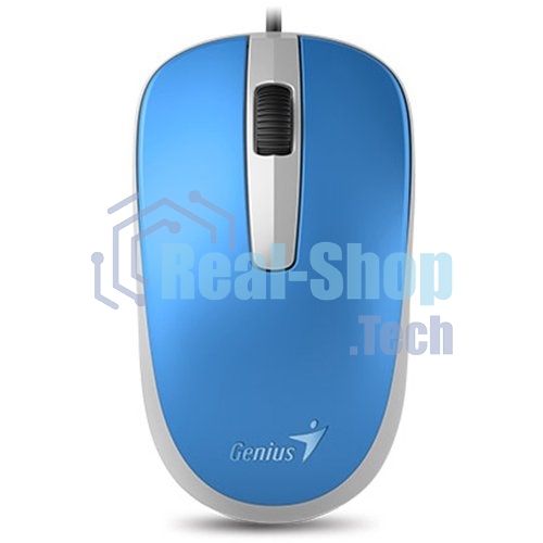 Мышь проводная Genius DX-120 голубой, 1000 dpi, USB, кнопки - 3
