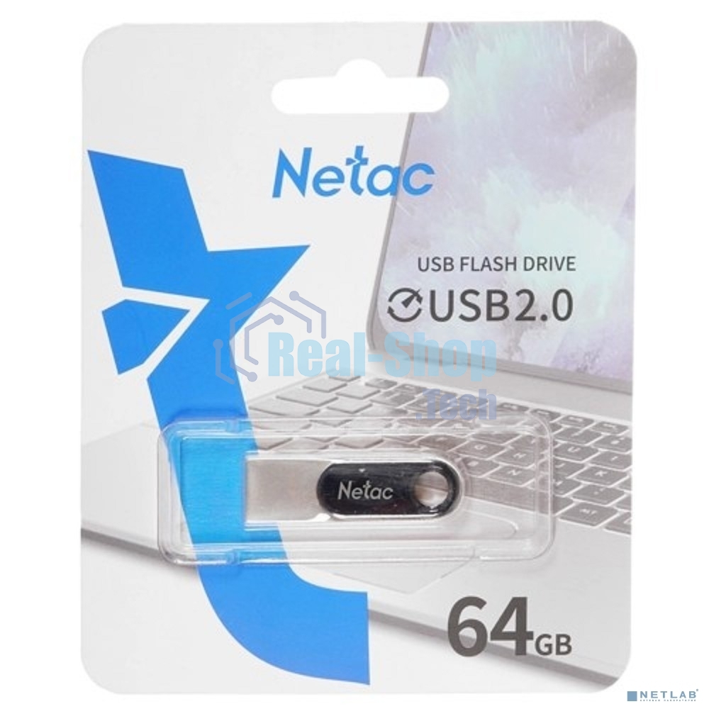 Флешка USB Netac U278 64Gb NT03U278N-064G-20PN, USB 2.0, металлическая матовая
