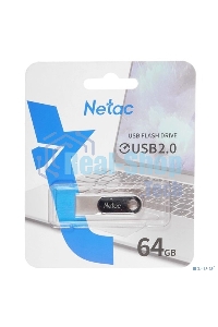 Флешка USB Netac U278 64Gb NT03U278N-064G-20PN, USB 2.0, металлическая матовая