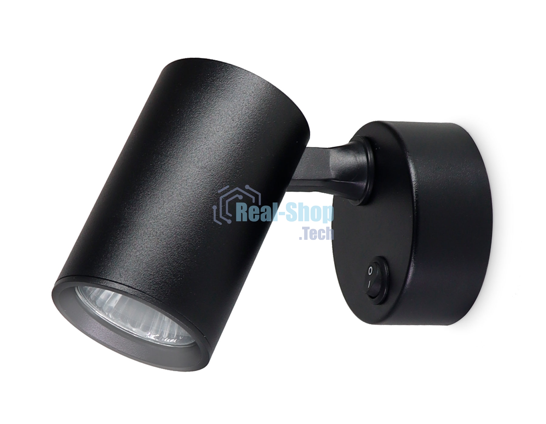 Накладной поворотный спот с выключателем Ambrella light TA1292 BK черный GU10 max 12W 87*55*138